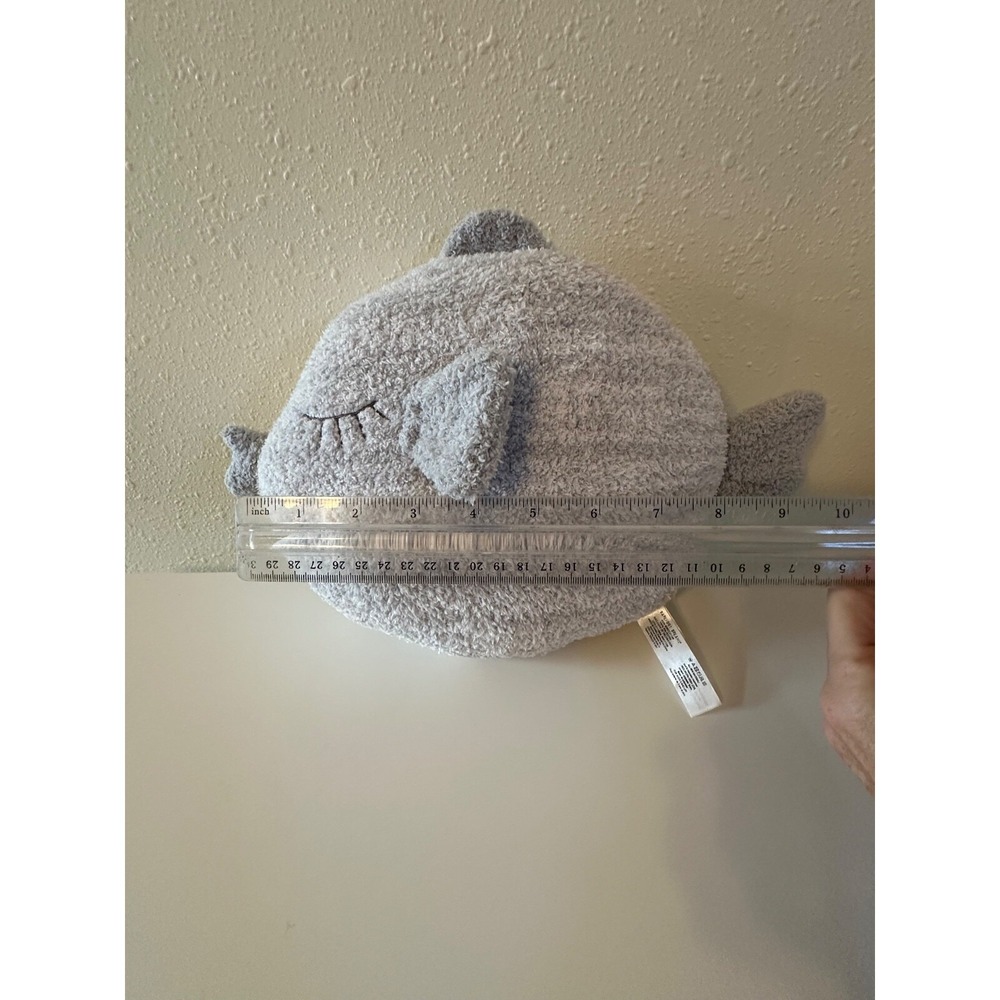 Barefoot Dreams Plush Fish Stuffed Animal CozyChic Buddie Gray Soft toy - Picture 2 of 7